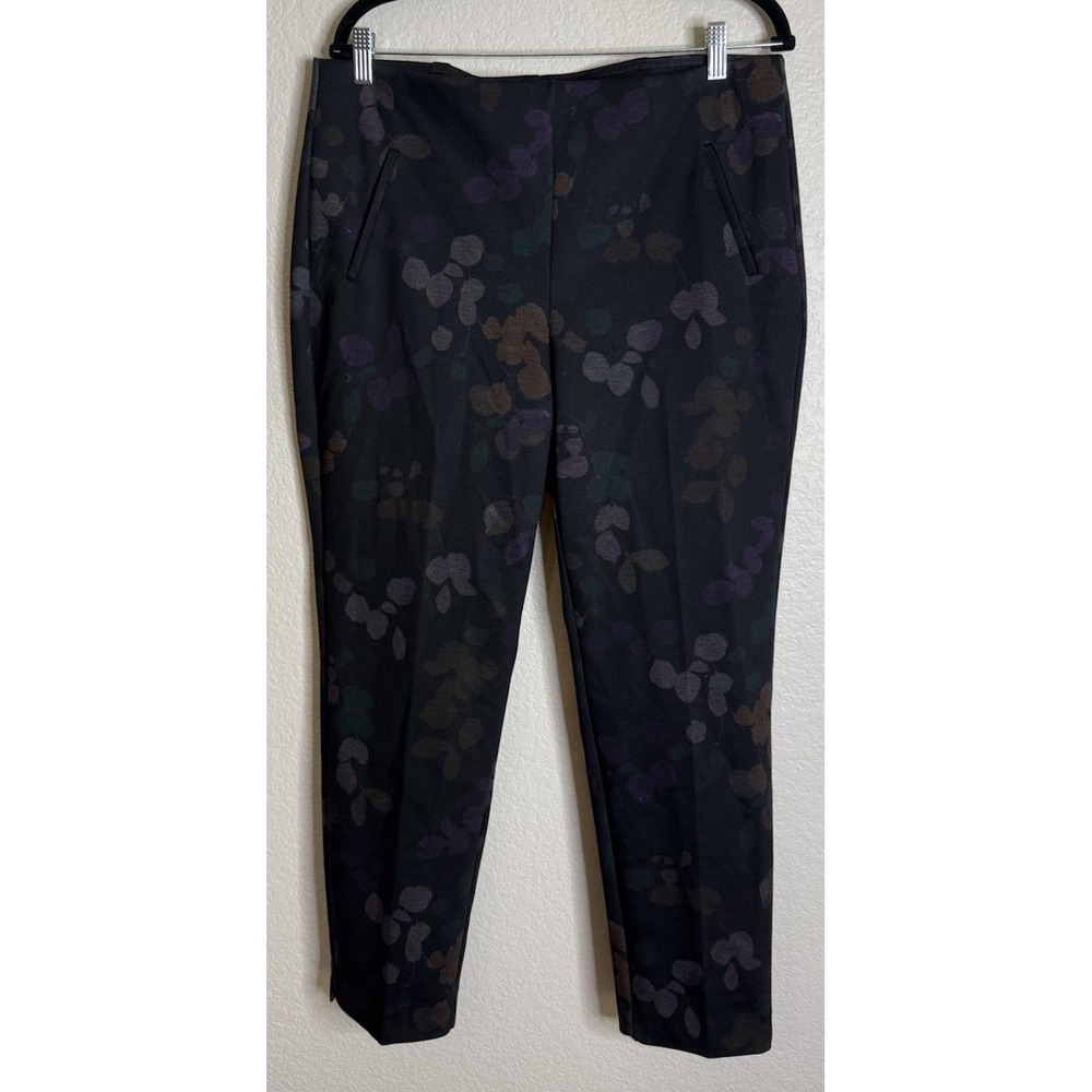 Chicos Womens 2.5 US 14 Regular Juliet‎ Floral Ankle Pants Pull On Preppy Boho